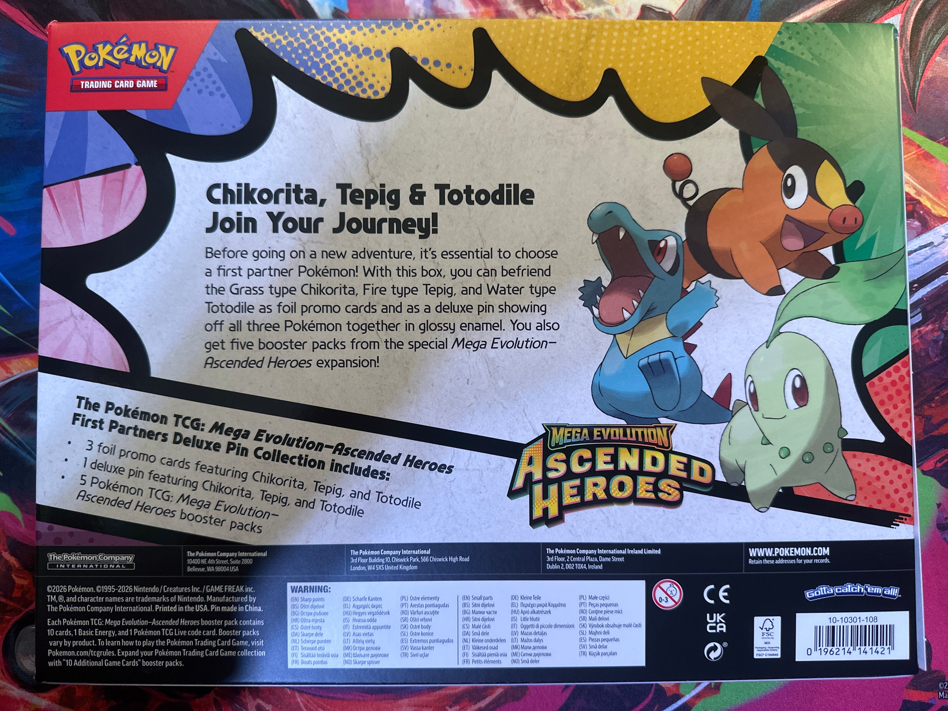 Pokemon TCG Mega Evolution - Ascended Heroes First Partners Deluxe Pin Collection