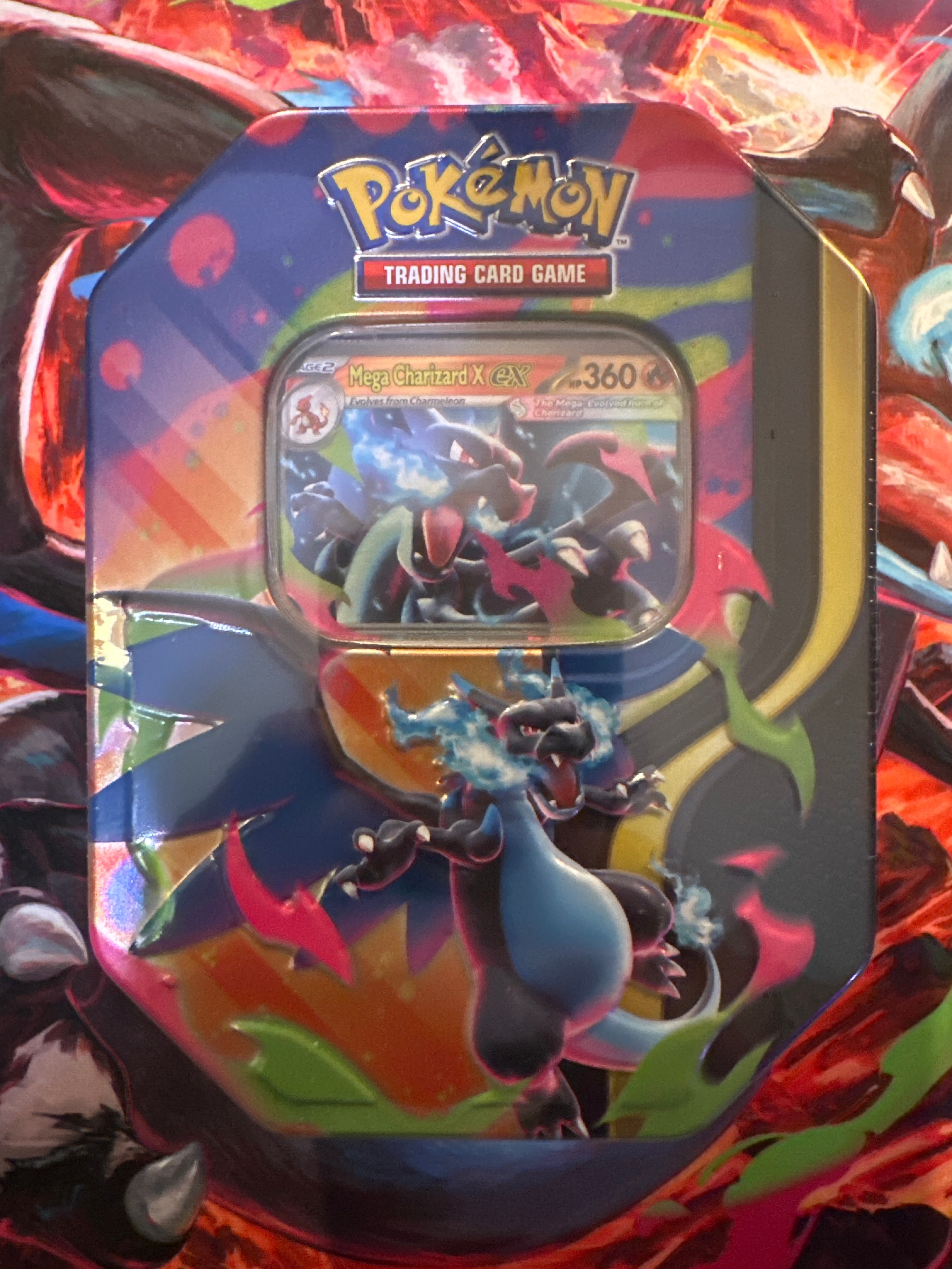 Pokemon TCG Mega Charizard X EX Tin